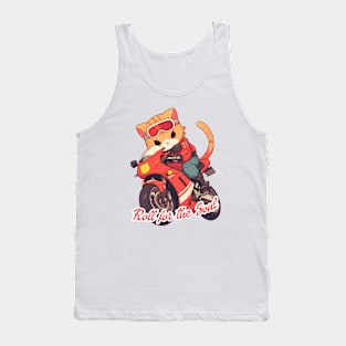 Cool cat riding motorbike Tank Top